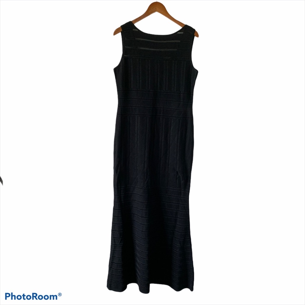 St. John Sleeveless Gossamer Illusion Knit Mermaid Dress - Picture 4 of 15